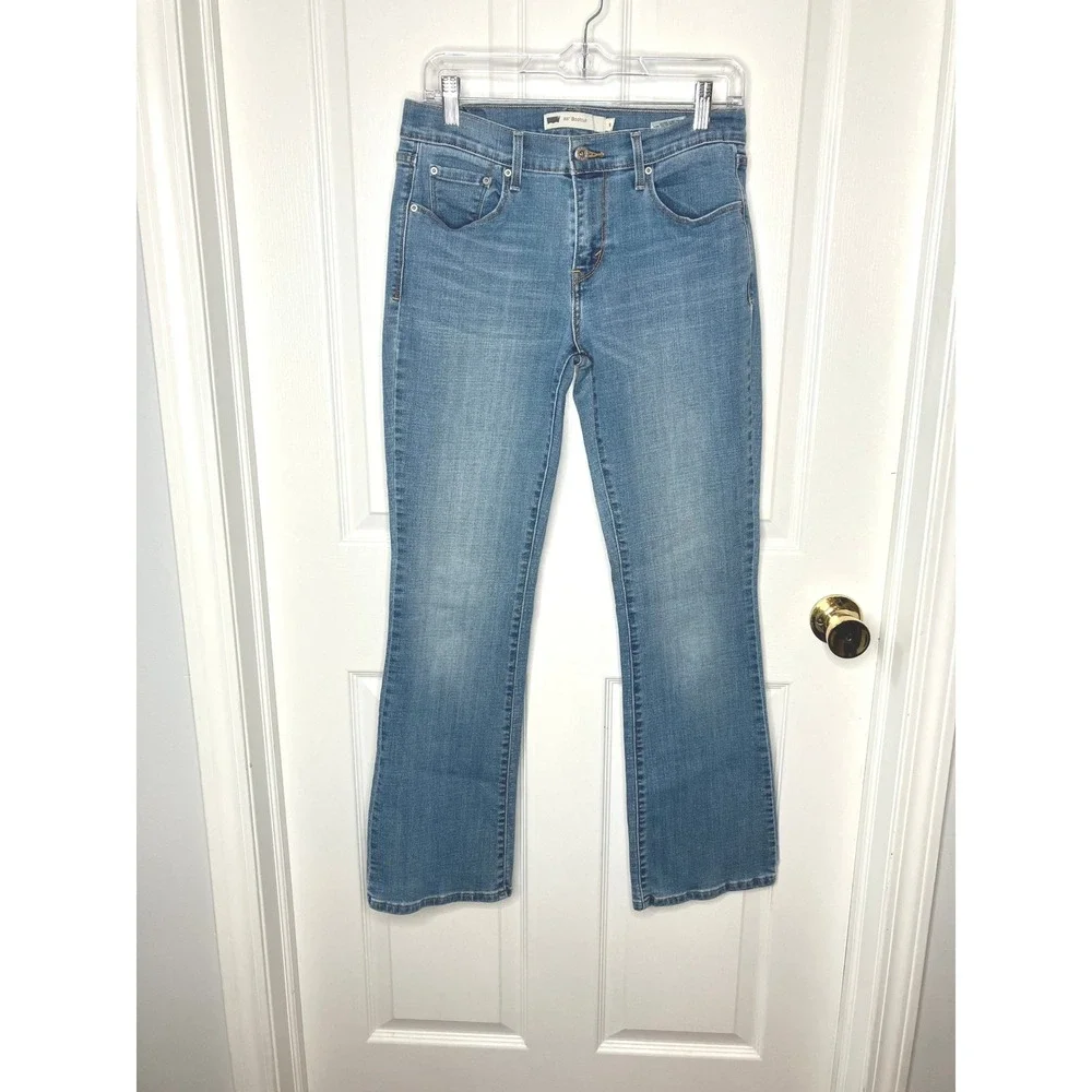 Levis 515 Bootcut Medium Wash Denim Jean Womens Size 6 Retro Boho Western - Picture 2 of 7